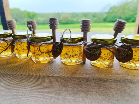 Custom Label Wedding Favor, 1.5 oz Honey Jars
