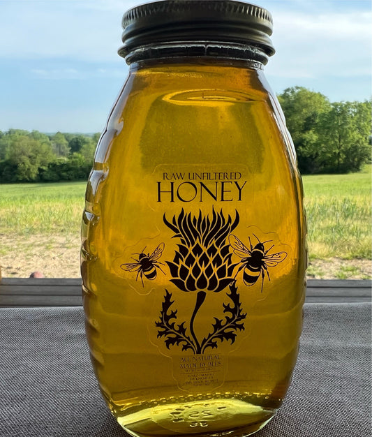 Rose Petal Infused Wildflower Honey, 1lb Jar